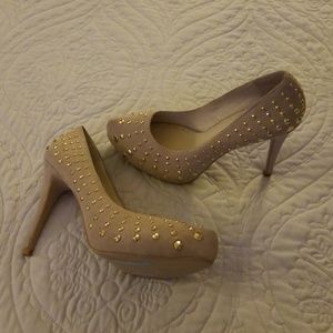 Colin Stuart Gold Studded Pumps